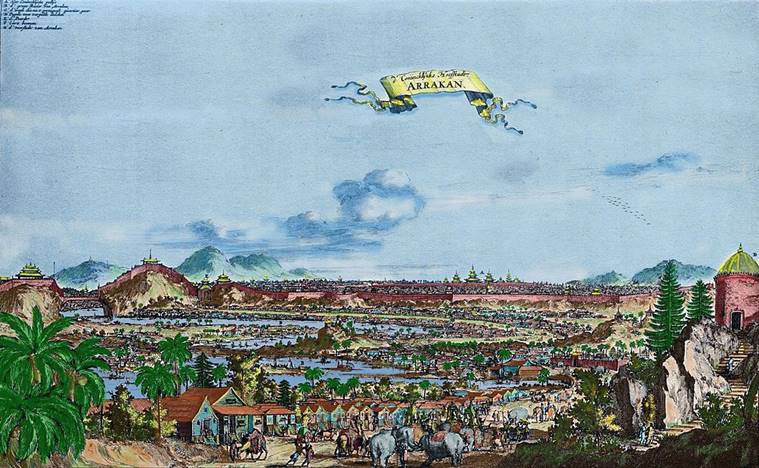 Mapa histórico da região de Rakhine (antiga Arakan). A existência de uma memória histórica será determinante para o futuro dos Rohingya 