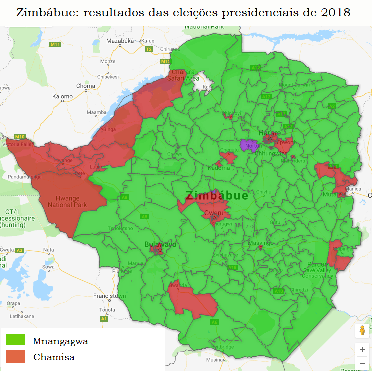 Zimbábue: resultado das eleições presidenciais de 2018