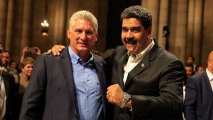 Nicolás Maduro e Miguel Díaz-Canel, o atual presidente cubano