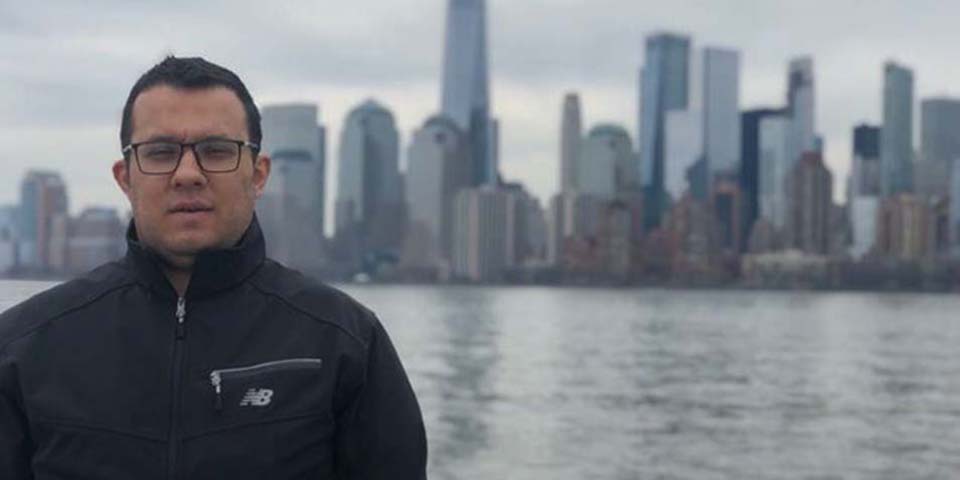 Ali Sipahi em Nova York, pouco antes de sua prisão no Brasil