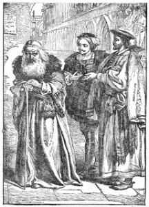 Shylock, o judeu de O Mercador de Veneza, de William Shakespeare é exemplar porque contrapõe a visão popular, do usurário que é desprezado por todos que a ele recorrem, à do escritor humanista que – no magistral monólogo do personagem – reivindica a mesma humanidade para judeus e cristãos.