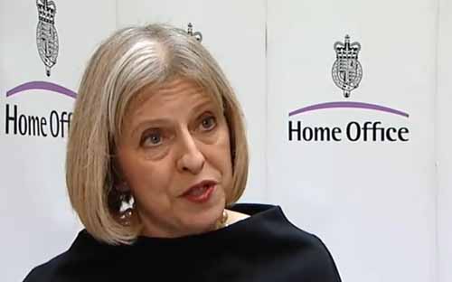 Theresa May, futura primeira-ministra, nos seus tempos de Home Office