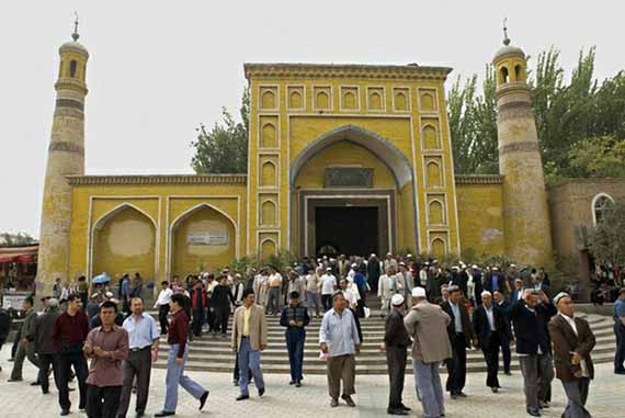 Mesquita de Id Kah, no centro antigo de Kashgar, que escapou às demolições