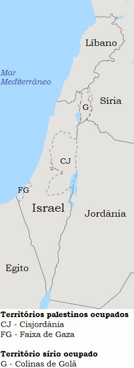 Mapa Israel/Palestina