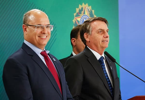Wilson Witzel com o presidente Jair Bolsonaro