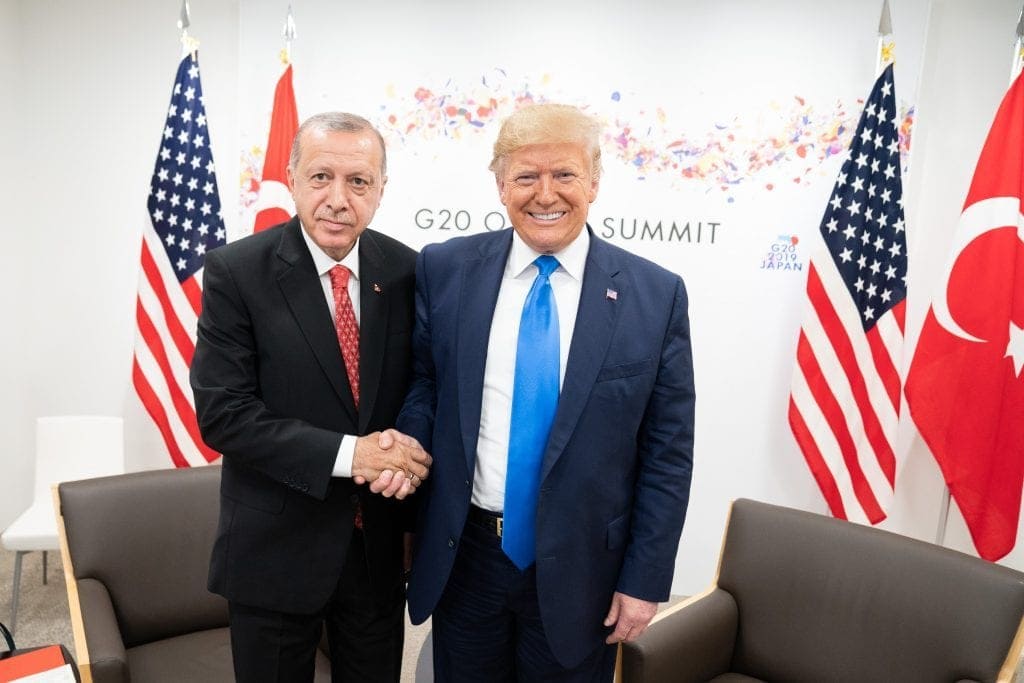 Recep Erdogan com Donald Trump