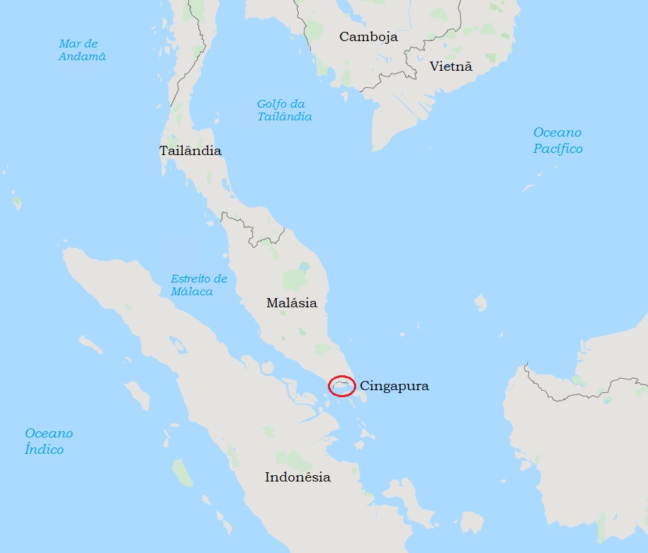 Mapa de Cingapura