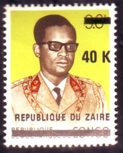 selo postal mobutu