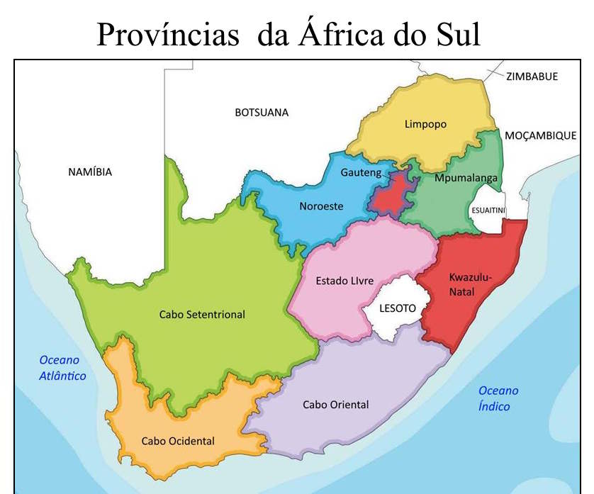 Mapa: RSA-provincias